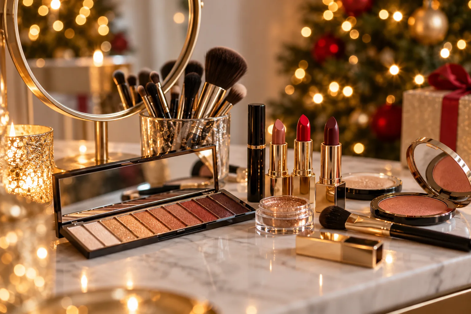 maquillage noel looks faciles pour Maquillage de Noël dans une composition sobre et lisible